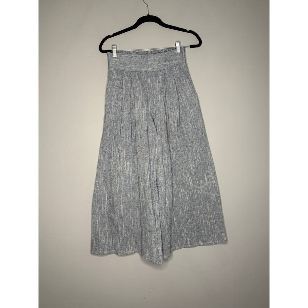 Misa Women's Size XS High Waisted Pull On A Line Midi Skirt Gray